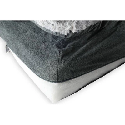 Canine Creations Pillow Top Rectancle Dog Bed - Charcoal 1 Canine Creations Pillow Top Rectancle Dog Bed - Charcoal
