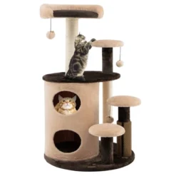 Costway 40'' Cat Tree Tower Multi-Level Activity Tree With 2-Tier Cat-Hole Condo -PawHut Sales Store GUEST ddb3f3b5 d139 44b3 b829 3279ad936f10