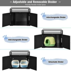 Costway Wooden Cat Litter Box Enclosure Hidden Cat Washroom W/ Storage Layer -PawHut Sales Store GUEST ddfc7541 14ff 4718 8cd1 7a967a07d65e