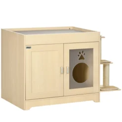 PawHut 3-in-1 Cat Litter Box Enclosure & Elevated Cat Bed Tree With Scratching Posts For Large & Small Kitties, Hidden Cat Litter Cabinet -PawHut Sales Store GUEST de23e49c c549 43f8 bdc2 20c65c8583c2