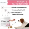 Chew + Heal Allergy Aid With Antioxidants, Dog Supplement, Immune Booster & Seasonal Allergy Relief - 90 Delicious Chews