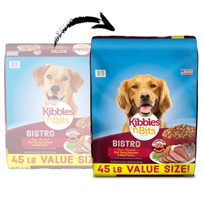 Kibbles 'n Bits Bistro Oven Roasted Beef Flavor With Vegetable And Apple Dry Dog Food - 45lbs 2 Kibbles 'n Bits Bistro Oven Roasted Beef Flavor With Vegetable And Apple Dry Dog Food - 45lbs - Image 2