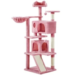 Yaheetech 57"H Plush Cat Tree Condo For Kittens/Small Cats -PawHut Sales Store GUEST e17f1e2a 5f32 4fe8 b259 fed5d7019a58