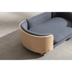 Bulldog 26.4" Width Small Dog Beds With Removable Washable Cover, Velvet Cushion With Solid Wood Legs And Bent Wood Back-The Pop Maison 14 Bulldog 26.4" Width Small Dog Beds With Removable Washable Cover, Velvet Cushion With Solid Wood Legs And Bent Wood Back-The Pop Maison -PawHut Sales Store GUEST e305b004 e8a0 4f91 80b0 2053c8cfed1e