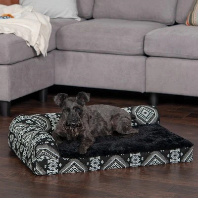 FurHaven Southwest Kilim Deluxe Chaise Lounge Orthopedic Sofa-Style Dog Bed 2 FurHaven Southwest Kilim Deluxe Chaise Lounge Orthopedic Sofa-Style Dog Bed - Image 2