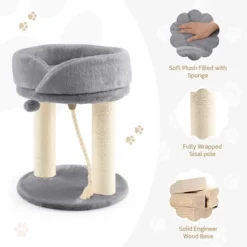 Tangkula Cat Tower Cat Activity Tree W/ Plush Perch & Scratching Posts Grey 14 Tangkula Cat Tower Cat Activity Tree W/ Plush Perch & Scratching Posts Grey -PawHut Sales Store GUEST e558ad29 b1cb 407d 8711 bbd3fdeb4698