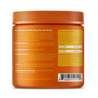 Zesty Paws Tear Stain Supplement - Chicken - 90ct 2 Zesty Paws Tear Stain Supplement - Chicken - 90ct - Image 2