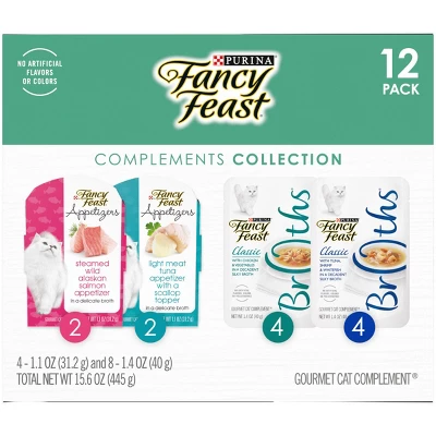 Fancy Feast Complements Collection With Chicken, Tuna, Shrimp, Fish And Salmon Wet Cat Food - 12ct 6 Fancy Feast Complements Collection With Chicken, Tuna, Shrimp, Fish And Salmon Wet Cat Food - 12ct - Image 6