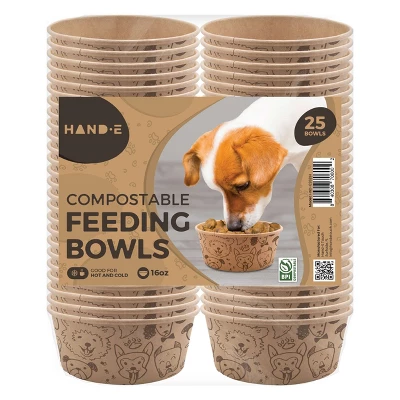 Hand-E Compostable And Disposable Feeding Bowls For Dogs & Cats 8 Hand-E Compostable And Disposable Feeding Bowls For Dogs & Cats - Image 8