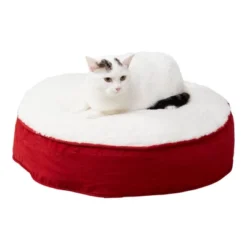 Kensington Garden Lucy Deluxe Sherpa Round Pillow Cat Bed -PawHut Sales Store GUEST ea1020b5 495d 454d 8e38 084735b58d2c