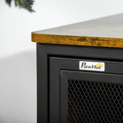 PawHut Cat Kennel, Wood & Steel End Table Style With Cushion & Sliding Doors, Pet Kitten Crate, Elevated Indoor Small Animal Cage, Rustic Brown 8 PawHut Cat Kennel, Wood & Steel End Table Style With Cushion & Sliding Doors, Pet Kitten Crate, Elevated Indoor Small Animal Cage, Rustic Brown -PawHut Sales Store GUEST ec1af01d 9758 4a2c bb90 1601dc52c4f3
