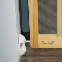 PawHut Double-Sealing Easy-Open Dog Gate For Stairs, Hallways, & Doorways, Medium Wooden Dog Gate, Walk Through Pet Gate For Small Dogs 9 PawHut Double-Sealing Easy-Open Dog Gate For Stairs, Hallways, & Doorways, Medium Wooden Dog Gate, Walk Through Pet Gate For Small Dogs -PawHut Sales Store GUEST eda4fd87 d83c 4b97 be1c 7ee797ca596c