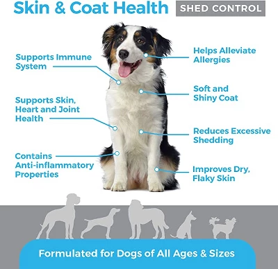 Shed Defender Omega Skin & Coat Soft Chew Supplements For Dogs - Reduces Shedding - 90 Ct. 1 Shed Defender Omega Skin & Coat Soft Chew Supplements For Dogs - Reduces Shedding - 90 Ct.