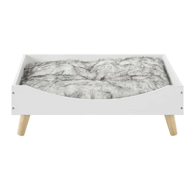 Sam's Pets Chauncy 9" White Cat Bed 2 Sam's Pets Chauncy 9" White Cat Bed - Image 2