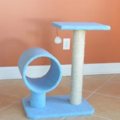 Armarkat Sky Blue 25" Real Wood Cat Tree With Scratcher And Tunnel For Privacy And Hiding, B2501 -PawHut Sales Store GUEST ef099c6f e2d9 4eff a2de df7999a69a10