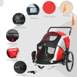 Aosom 2-in-1 Travel Dog Stroller, Small Pet Bicycle Cart Carrier With Safety Leash, And Easy Fold Design 12 Aosom 2-in-1 Travel Dog Stroller, Small Pet Bicycle Cart Carrier With Safety Leash, And Easy Fold Design -PawHut Sales Store GUEST efd17f36 af14 46cc a547 6a0e2af9f4e0