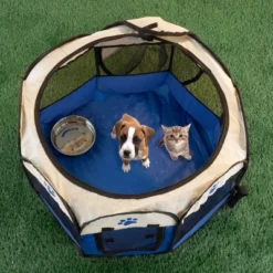 Pet Adobe Pop-Up Pet Playpen With Carrying Case – Portable Indoor/Outdoor Pet Enclosure - Blue 6 Pet Adobe Pop-Up Pet Playpen With Carrying Case – Portable Indoor/Outdoor Pet Enclosure - Blue -PawHut Sales Store GUEST f09ddfb6 8a38 46f5 a9db 061eca125cd6