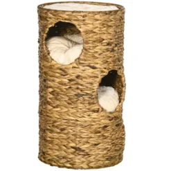 PawHut Elevated Cat Bed With Three Hideaways & Four Soft Plush Cushions, Cat Tower With Hand-Woven Materials, Multi-Layer Raised Kitten Bed Caves 7 PawHut Elevated Cat Bed With Three Hideaways & Four Soft Plush Cushions, Cat Tower With Hand-Woven Materials, Multi-Layer Raised Kitten Bed Caves -PawHut Sales Store GUEST f16e7c81 d3f5 4372 9e66 b28640eaba5f