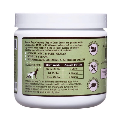 Natural Dog Company Hip & Joint Supplements - Chicken/Liver/Turmeric - 90ct 2 Natural Dog Company Hip & Joint Supplements - Chicken/Liver/Turmeric - 90ct - Image 2