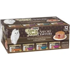 Purina Fancy Feast Savory Centers Paté Collection Gourmet With Chicken, Beef, Tuna, Salmon And Seafood Wet Cat Food - 3oz/12ct Variety Pack -PawHut Sales Store GUEST f271f672 0e20 4439 8766 21625fe2fe25
