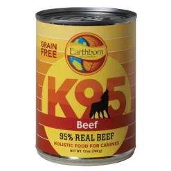 Earthborn Holistic K95 Beef Recipe Grain-Free Canned Moist Dog Food (13 Oz) Pack Of 12