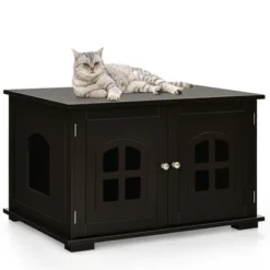 Costway Large Wooden Cat Litter Box Enclosure Hidden Cat Washroom W/ Divider 16 Costway Large Wooden Cat Litter Box Enclosure Hidden Cat Washroom W/ Divider -PawHut Sales Store GUEST f321b7e0 18fb 4fc7 8a0c 15bef193ba7c
