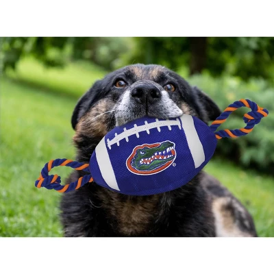 NCAA Florida Gators Nylon Football Dog Toy 1 NCAA Florida Gators Nylon Football Dog Toy