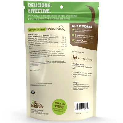 Pet Naturals Hairball For Cats, Digestive And Skin Health Support, Chicken Flavor, 160 Count 1 Pet Naturals Hairball For Cats, Digestive And Skin Health Support, Chicken Flavor, 160 Count