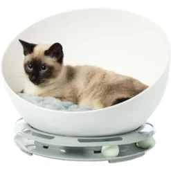 Plastic Bowl Shaped Sleeping Bed House Cat Cave Lounge With Ball Toy 11 Plastic Bowl Shaped Sleeping Bed House Cat Cave Lounge With Ball Toy -PawHut Sales Store GUEST f70c3f87 b97b 445e 8834 73dffd770e2c