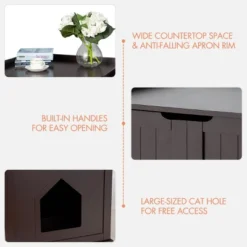 Tangkula Cat House Litter Box Pet Cat Washroom Nightstand Cat Storage Bench Coffee/Black 17 Tangkula Cat House Litter Box Pet Cat Washroom Nightstand Cat Storage Bench Coffee/Black -PawHut Sales Store GUEST fa42f9c5 210e 48d2 b70d ac521d863f33