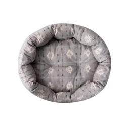 PetShop By Fringe Studio Geometric Round Cuddler Dog Bed - Gray -PawHut Sales Store GUEST fb400183 ea20 4333 9ac8 fc8e3c1556d6