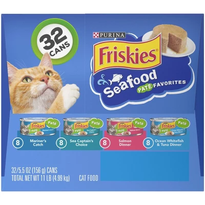 Purina Friskies Paté Wet Cat Food Seafood Fish Flavor Favorites - 5.5oz/32ct Variety Pack 4 Purina Friskies Paté Wet Cat Food Seafood Fish Flavor Favorites - 5.5oz/32ct Variety Pack - Image 4