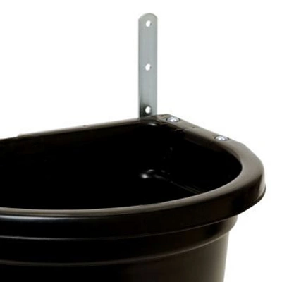 Little Giant 20 Quart Heavy Duty Mountable Plastic Fence Feeder Bucket For Feeding Small Livestock And Pets At Home Or Farm, Black 3 Little Giant 20 Quart Heavy Duty Mountable Plastic Fence Feeder Bucket For Feeding Small Livestock And Pets At Home Or Farm, Black - Image 3
