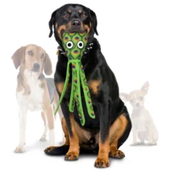 Tuffy Ocean Creature Squid Dog Toy - Green